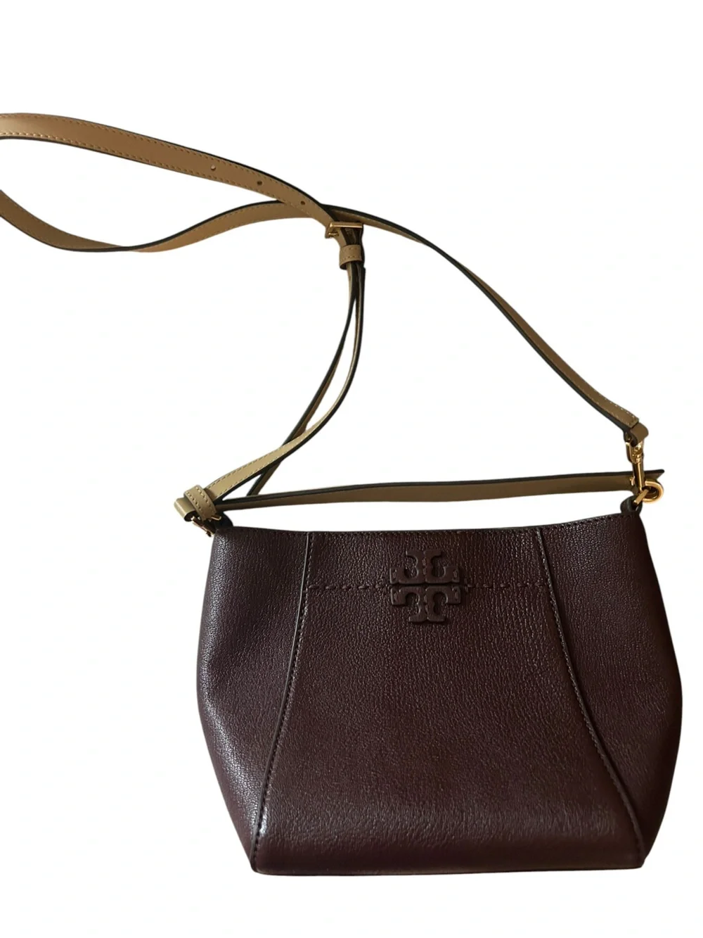 Tory Burch burgundy Leather Crossbody Bag